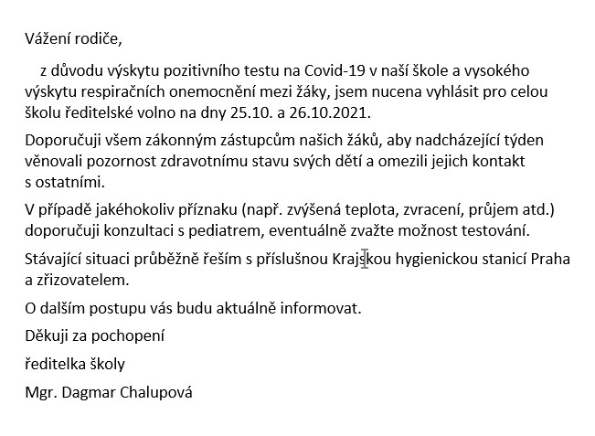 Ředitelské volno 